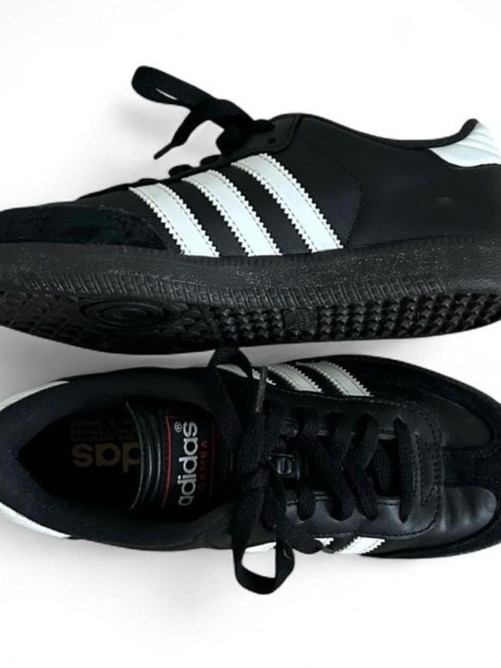 adidas Samba Classic Big Kids Black & White Sneakers. Size 3.5